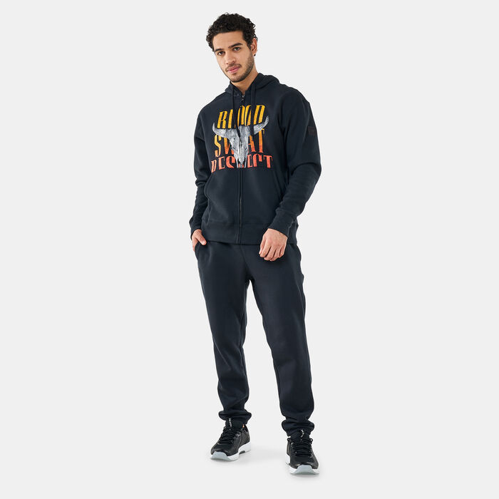 Under Armour Men's Project Rock Originators Full-Zip Hoodie Black Under Armour Men's Project Rock Originators Full-Zip Hoodie Black image number 2