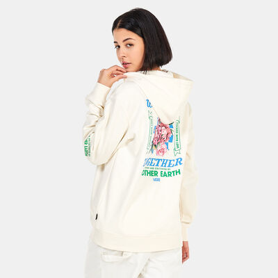 Vans Women's Eco Positivity BFF Hoodie White Vans Women's Eco Positivity BFF Hoodie White