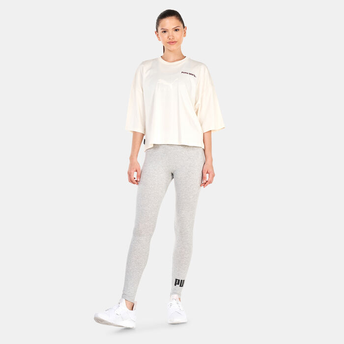 PUMA Women's TEAM Graphic T-Shirt Beige PUMA Women's TEAM Graphic T-Shirt Beige image number 2