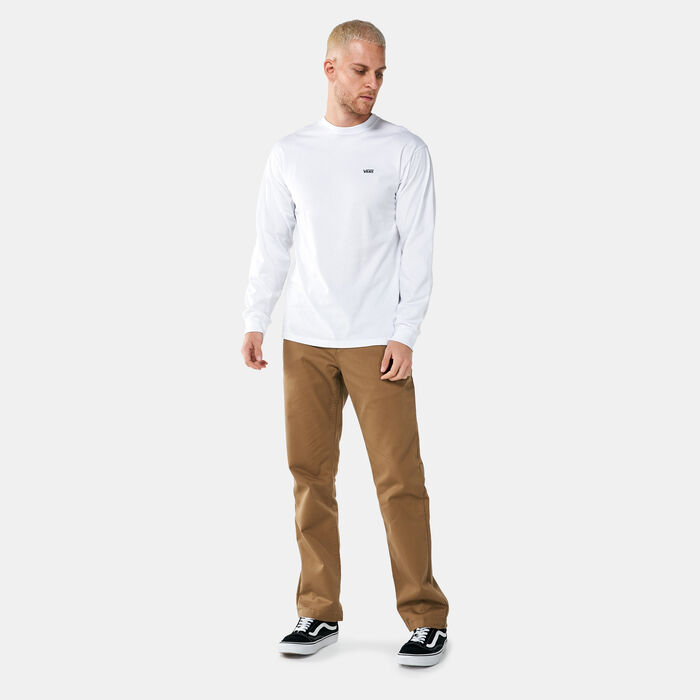 Vans Men's Left Chest Hit Long Sleeve T-Shirt White Vans Men's Left Chest Hit Long Sleeve T-Shirt White image number 2