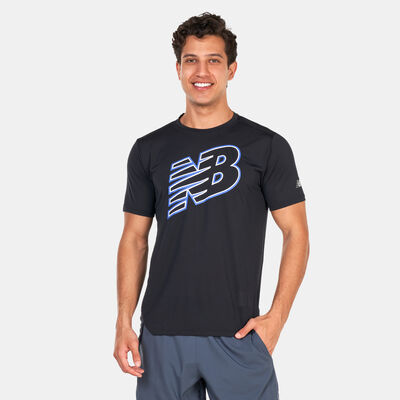 New Balance Men's Graphic Accelerate T-Shirt Blue