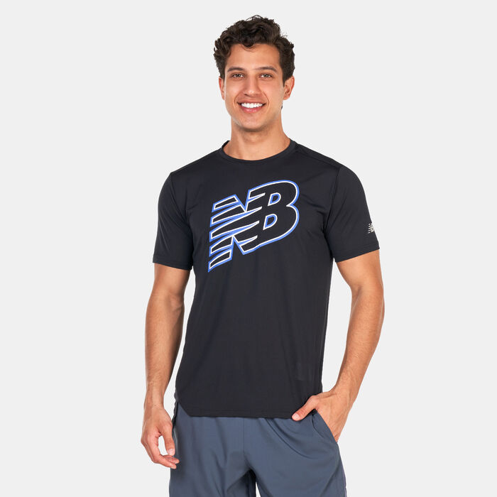 New Balance Men's Graphic Accelerate T-Shirt Blue image number 0