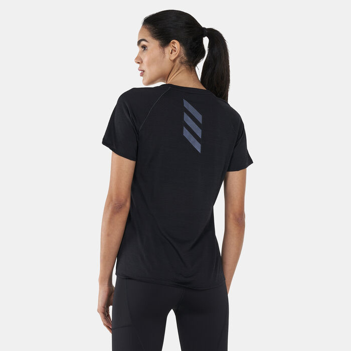 adidas Women's Runner T-Shirt Black image number 1
