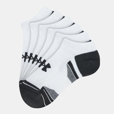 Under Armour Kids' UA Performance Tech No Shoe Socks (3 Pack) White