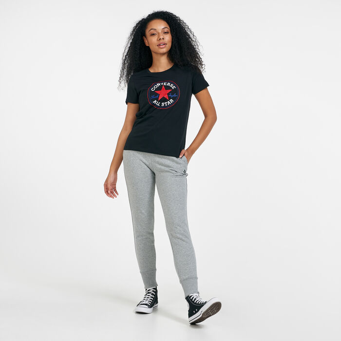 Converse Women's Embroidered Star Chevron Sweatpants Grey image number 2