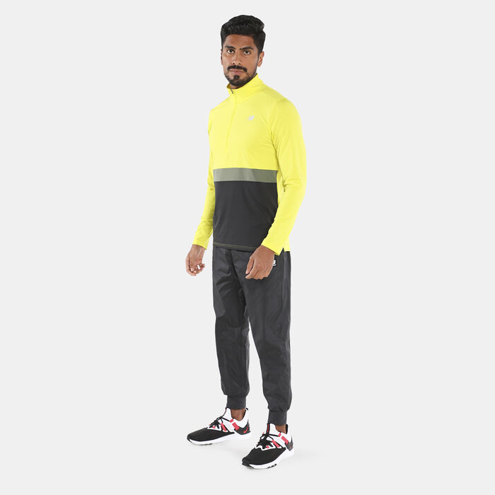 New Balance Men's Accelerate Half Zip Top yellow New Balance Men's Accelerate Half Zip Top yellow image number 2