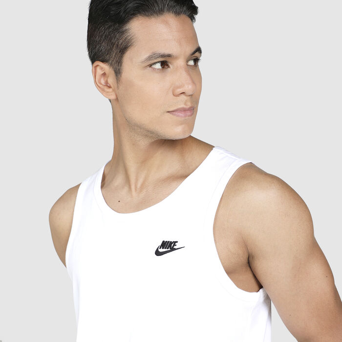 Nike Men's Sportswear Club Tank Top White image number 3