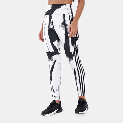 adidas Women's All Over Print 3-Stripes 7/8 Leggings Multi adidas Women's All Over Print 3-Stripes 7/8 Leggings Multi