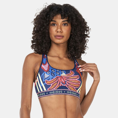 adidas Women's FARM Rio Medium-Support Sports Bra Blue