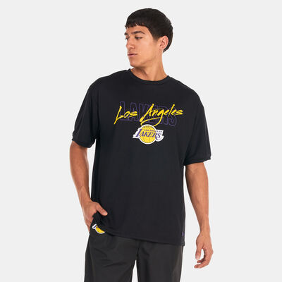 New Era LA Lakers Script T-Shirt Black