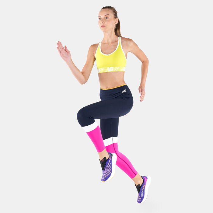 New Balance Women's 3.0 Pace Sports Bra yellow New Balance Women's 3.0 Pace Sports Bra yellow image number 2