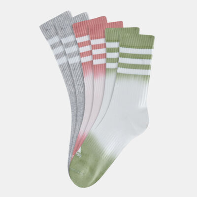 adidas Originals Dip-Dyed 3-Stripes Cushioned Crew Socks (3 Pack) White adidas Originals Dip-Dyed 3-Stripes Cushioned Crew Socks (3 Pack) White