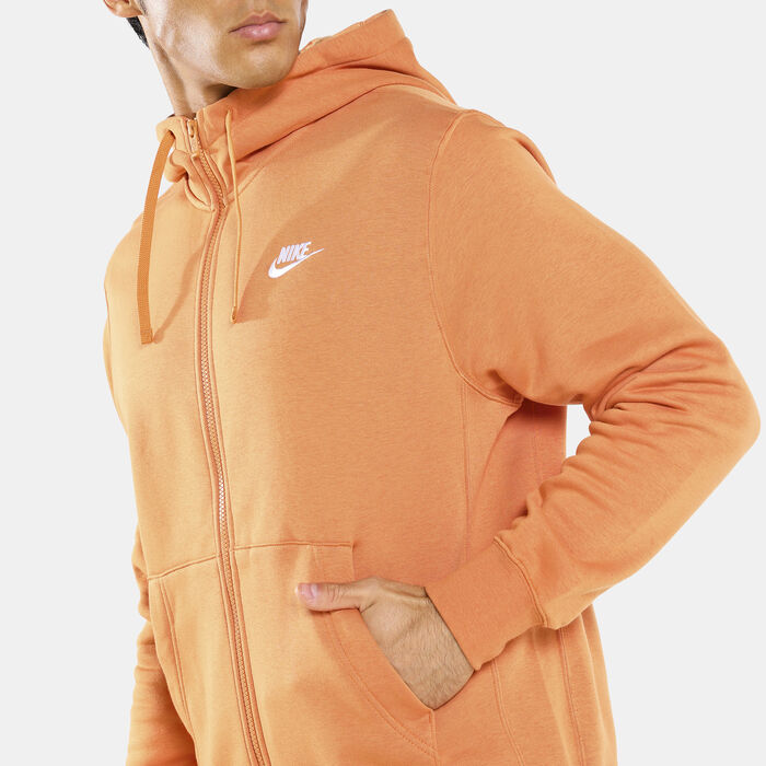 Nike Men's Sportswear Club Fleece Hoodie Orange Nike Men's Sportswear Club Fleece Hoodie Orange image number 3