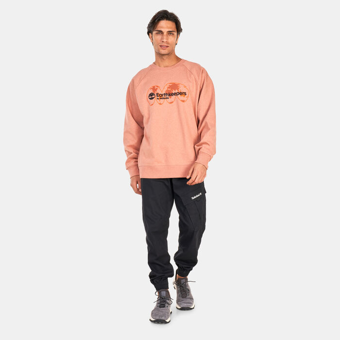 Timberland Men's Earthkeepers® By Raeburn Archive Globe Crewneck Sweatshirt Brown Timberland Men's Earthkeepers® By Raeburn Archive Globe Crewneck Sweatshirt Brown image number 2