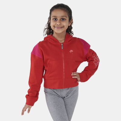 Nike Kids’ Air French Terry Full-Zip Hoodie (Older Kids) Red