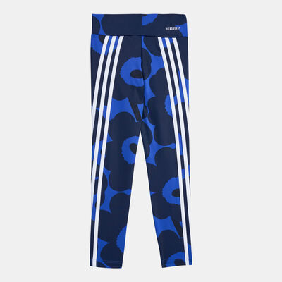 adidas Kids' Marimekko Primegreen AEROREADY 3-Stripes Leggings Blue adidas Kids' Marimekko Primegreen AEROREADY 3-Stripes Leggings Blue