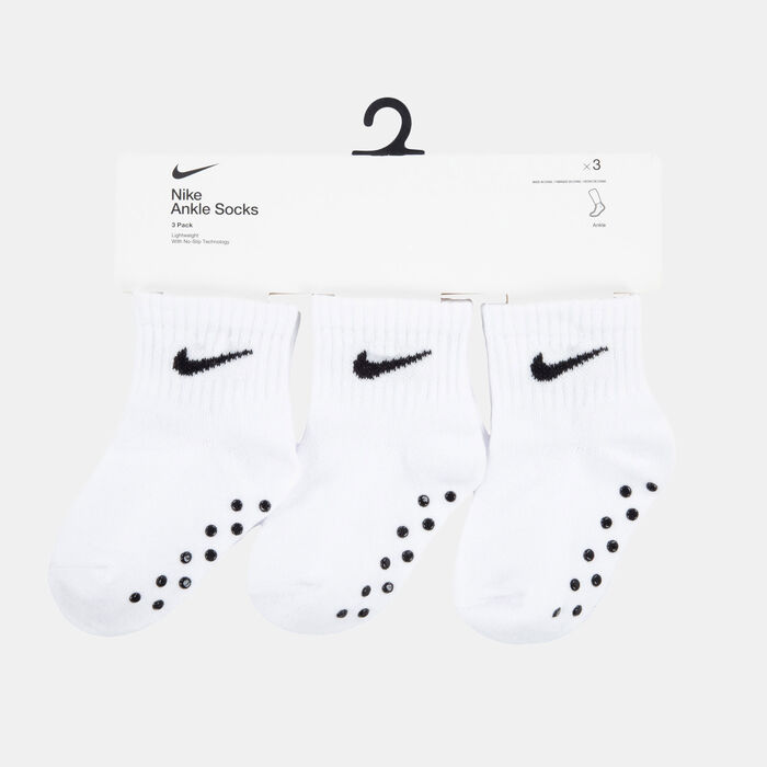 Nike Kids' No-Slip Gripper Ankle Socks (3 Pack) Multi Nike Kids' No-Slip Gripper Ankle Socks (3 Pack) Multi image number 2