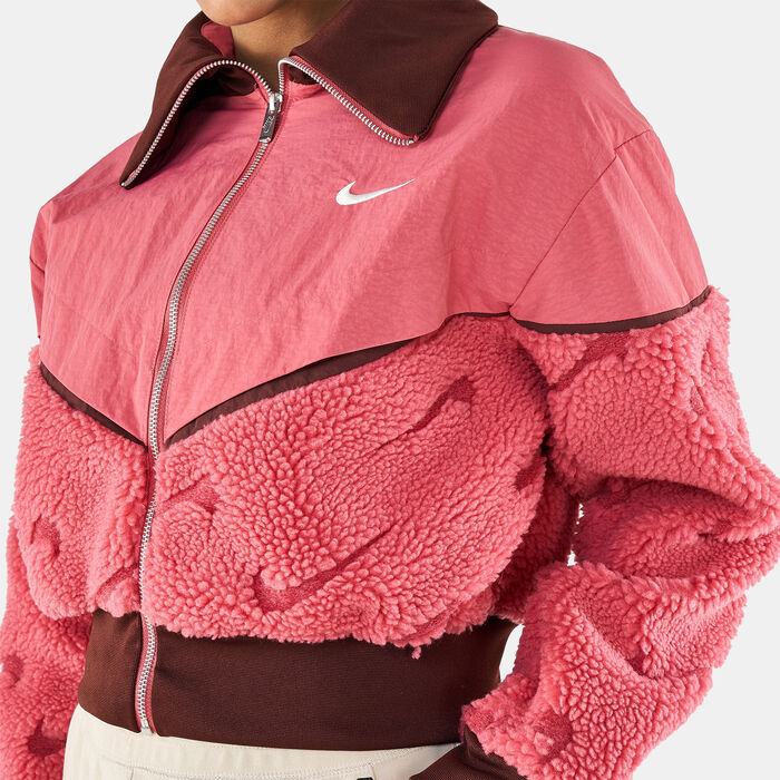 Nike Women's Sportswear Icon Clash Fleece Jacket Pink image number 3