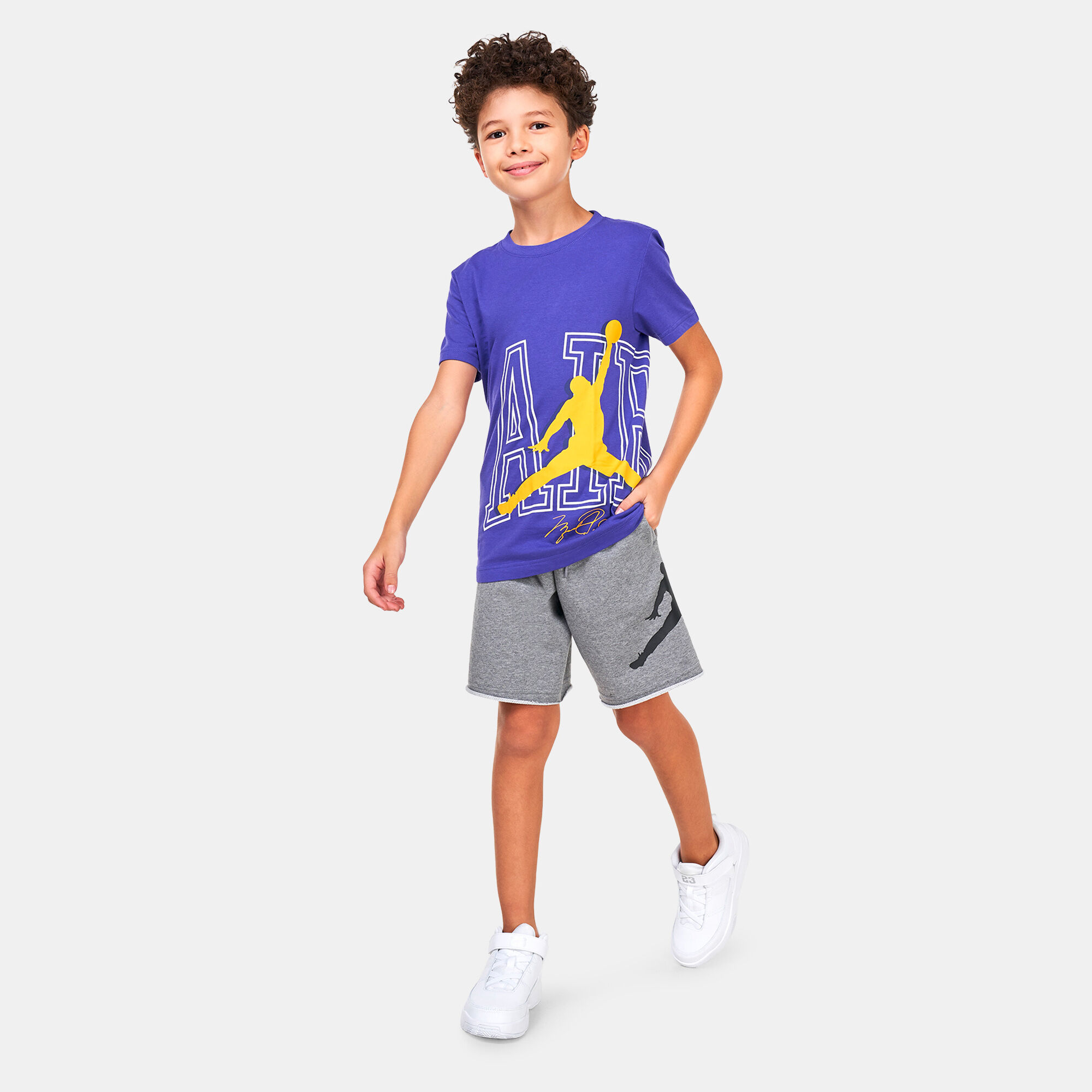 Kids Air Rise T Shirt Purple Jordan in Qatar SSS