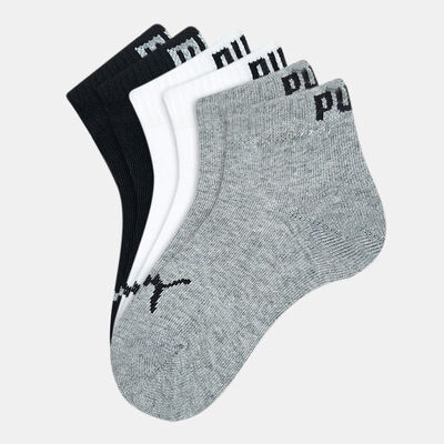 PUMA Kids' Quarter Socks (2 Pack) Black
