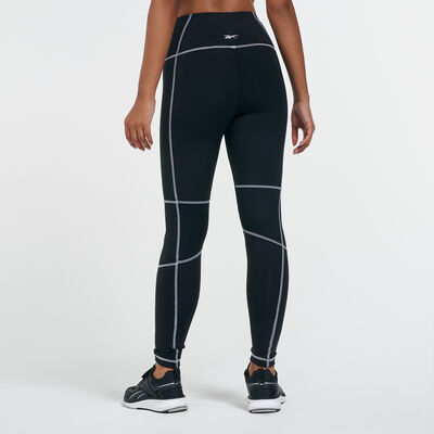 Reebok Women's Workout Ready Detail Leggings Black Reebok Women's Workout Ready Detail Leggings Black