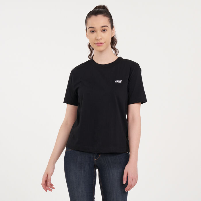 Vans Women's Junior V Boxy T-Shirt Black Vans Women's Junior V Boxy T-Shirt Black image number 0