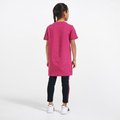 adidas Originals Kids' T-Shirt Dress and Trackpants Set Pink adidas Originals Kids' T-Shirt Dress and Trackpants Set Pink