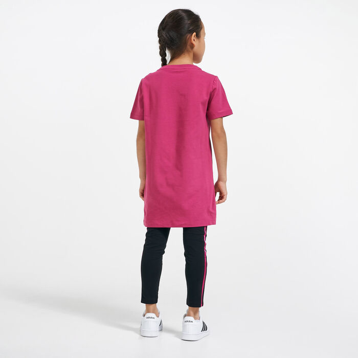 adidas Originals Kids' T-Shirt Dress and Trackpants Set Pink adidas Originals Kids' T-Shirt Dress and Trackpants Set Pink image number 1