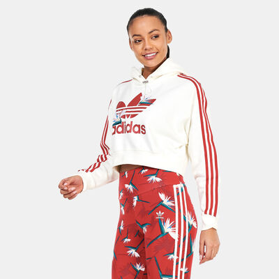 adidas Originals Women's Thebe Magugu Hoodie Beige adidas Originals Women's Thebe Magugu Hoodie Beige