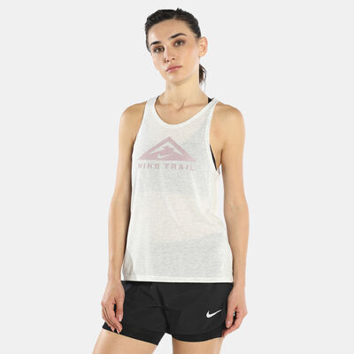 Nike Women's Dri-FIT Trail Tank Top Ivory Nike Women's Dri-FIT Trail Tank Top Ivory