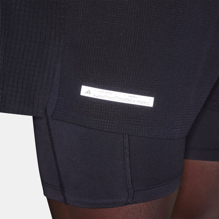 adidas Men's Ultimateadi 2-In-1 Running Shorts Black image number 3