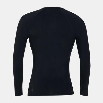 Speedo Men's Solid Long Sleeves Rash Top Black