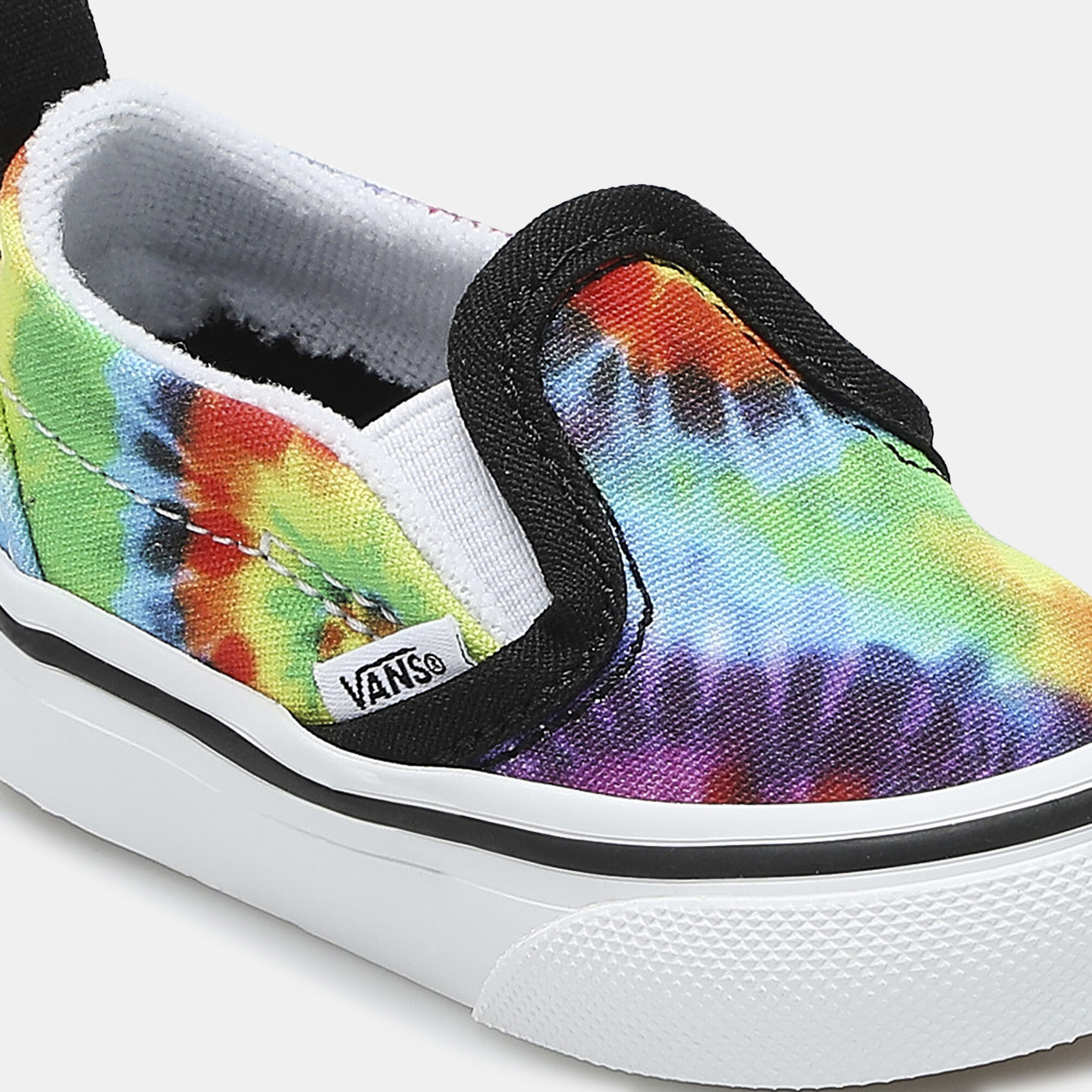 Kids Spiral Tie Dye Slip On Velcro Unisex Shoe Green Vans in Qatar SSS