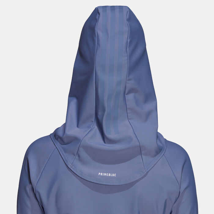 adidas Women's 3-Stripes Swimming Hijab Blue image number 3