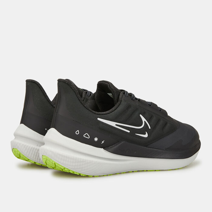 Nike Women's Air Winflo 9 Shield Road Running Shoe Black image number 2