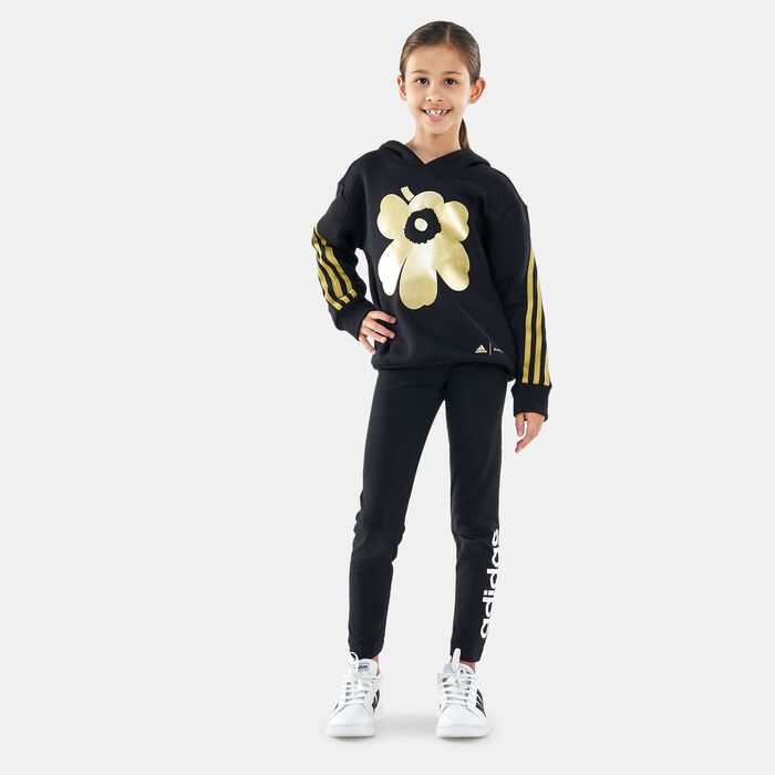 adidas Kids' Marimekko Primegreen 3-Stripes Hoodie Black adidas Kids' Marimekko Primegreen 3-Stripes Hoodie Black image number 2