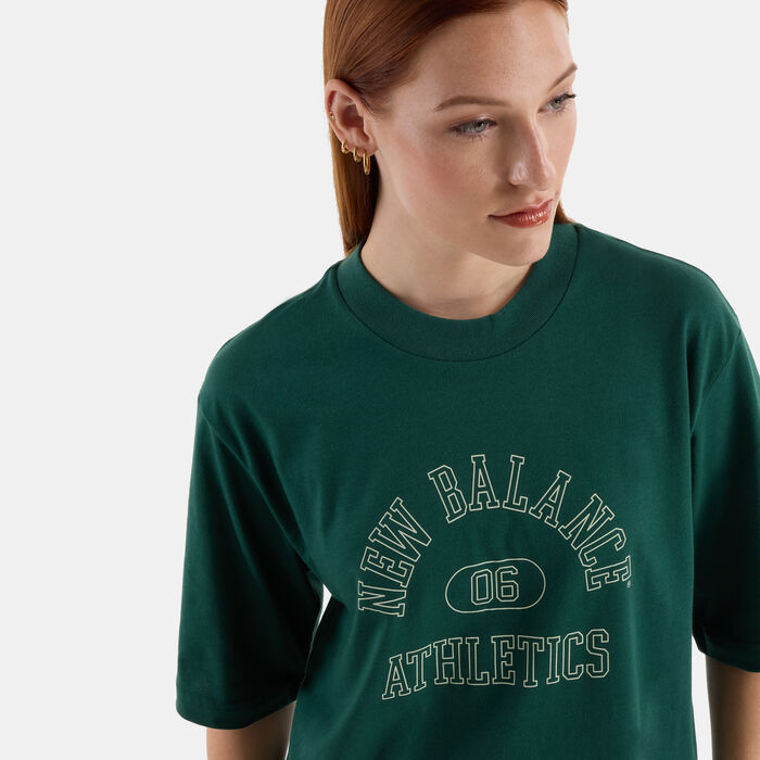 New Balance Women's Graphic Jersey T-Shirt Brown image number 3