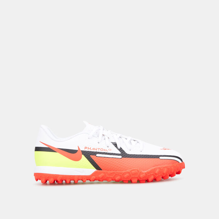 Nike Kids' Phantom GT2 Academy Turf Ground Football Shoe White image number 0