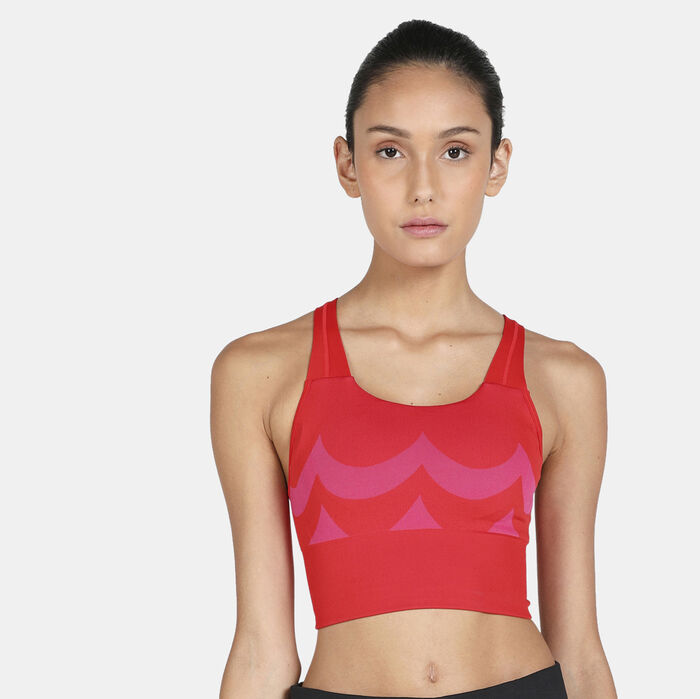 adidas Women's Marimekko Long-Line Sports Bra Pink image number 0