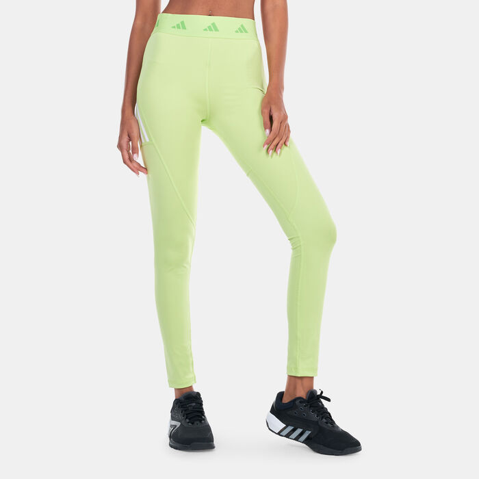 adidas Women's Techfit Hyperglam Full-Length Training Leggings Green adidas Women's Techfit Hyperglam Full-Length Training Leggings Green image number 0
