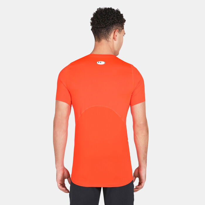 Under Armour Men's HeatGear® Armour Fitted T-Shirt Orange Under Armour Men's HeatGear® Armour Fitted T-Shirt Orange image number 1