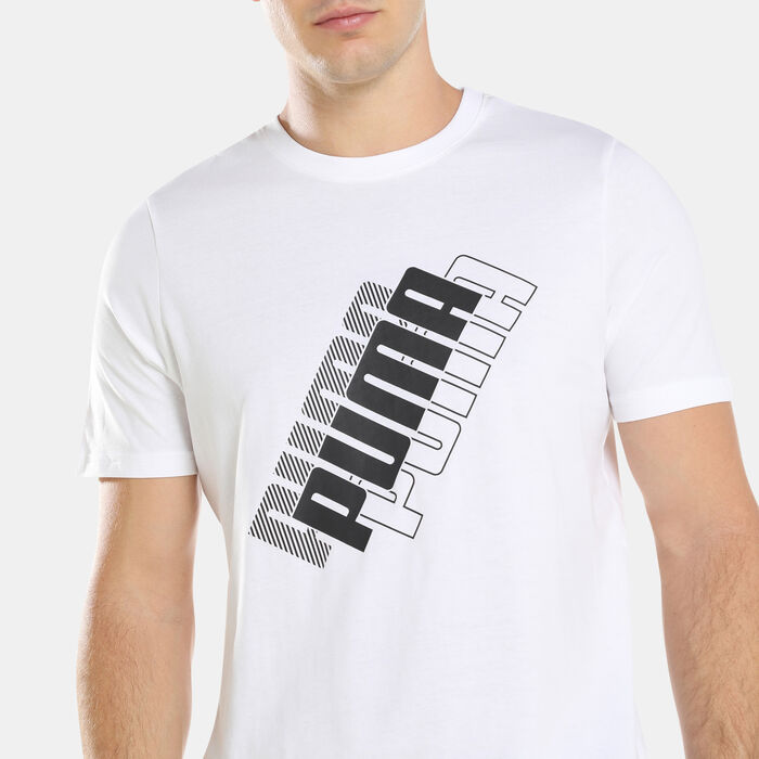 PUMA Men's Power Logo T-Shirt White PUMA Men's Power Logo T-Shirt White image number 3