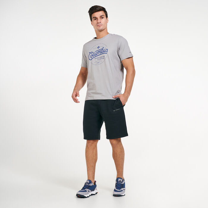 Columbia Men's Logo Fleece Shorts Black Columbia Men's Logo Fleece Shorts Black image number 2