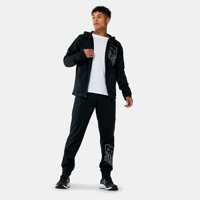 New Balance Men's Tenacity Performance Fleece Hoodie Black New Balance Men's Tenacity Performance Fleece Hoodie Black image number 2
