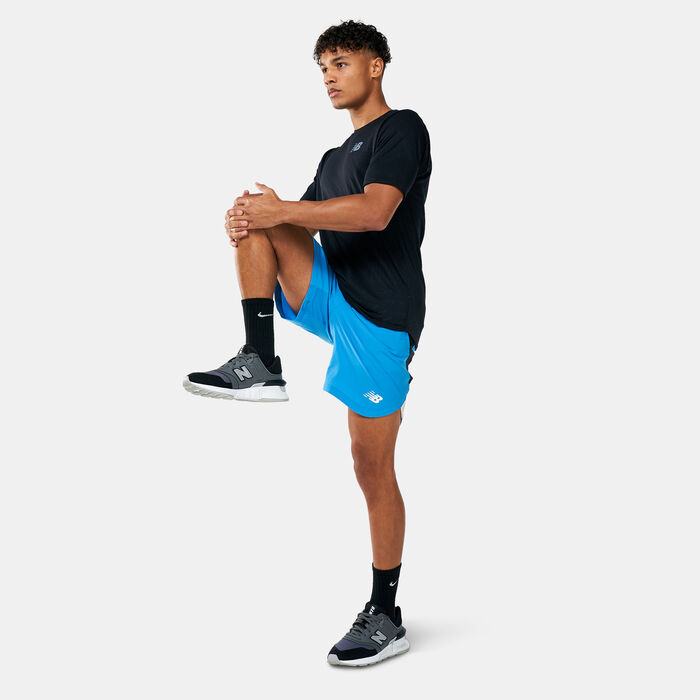 New Balance Men's R.W.T Woven Shorts Blue New Balance Men's R.W.T Woven Shorts Blue image number 2