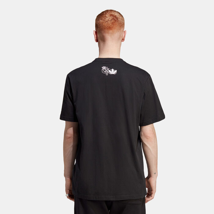 adidas Originals Men's Graphics Hack the Elite T-Shirt Black image number 1