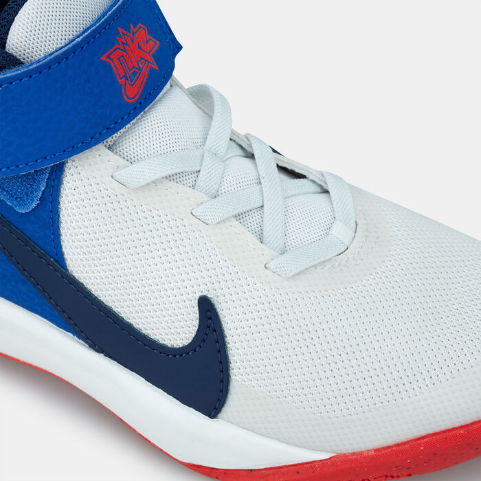 Nike Kids' Team Hustle D10 FlyEase Shoe White Nike Kids' Team Hustle D10 FlyEase Shoe White image number 4
