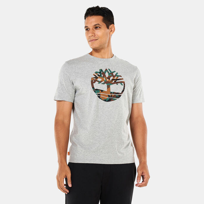 Timberland Men's Outdoor HER SSNL Camo Tree Logo T-Shirt Grey Timberland Men's Outdoor HER SSNL Camo Tree Logo T-Shirt Grey image number 0