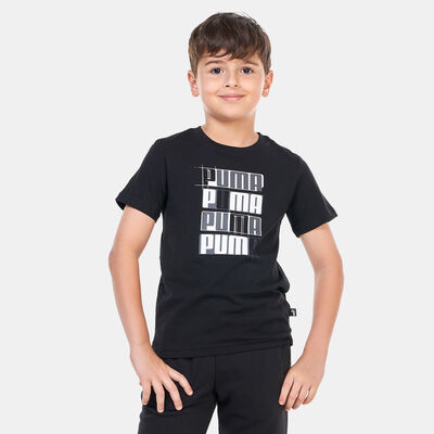 PUMA Kids' Essentials+ Logo Lab T-Shirt Black PUMA Kids' Essentials+ Logo Lab T-Shirt Black