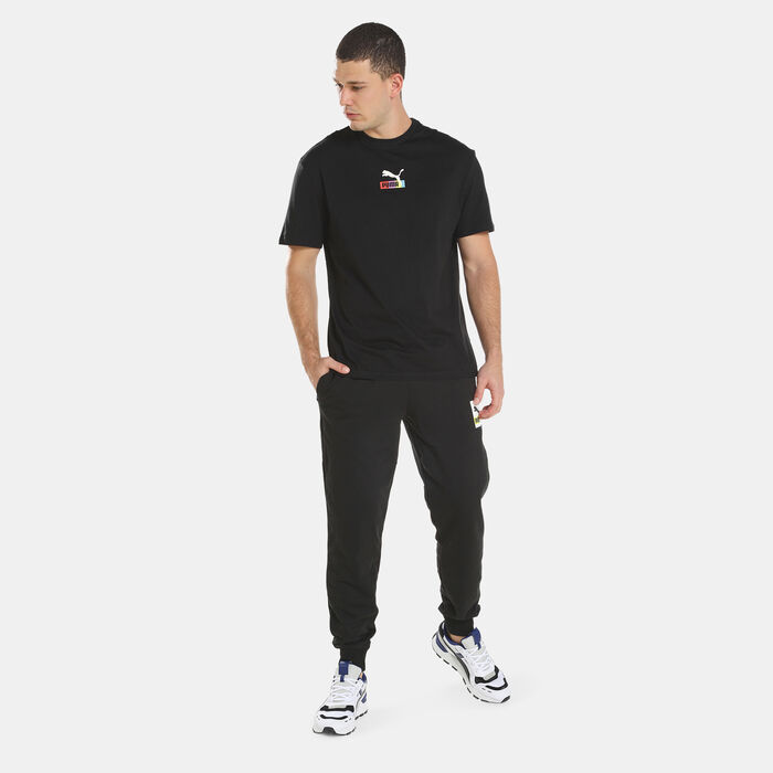 PUMA Men's Brand Love Sweatpants Black PUMA Men's Brand Love Sweatpants Black image number 2